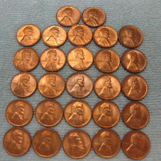 Nice-Group-Of-1939-D-Lincoln-Cents